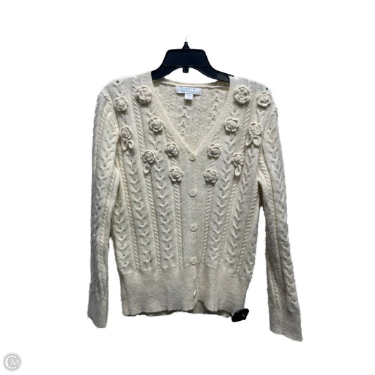 Sweater Cardigan By BUNULU In Cream, Size: M