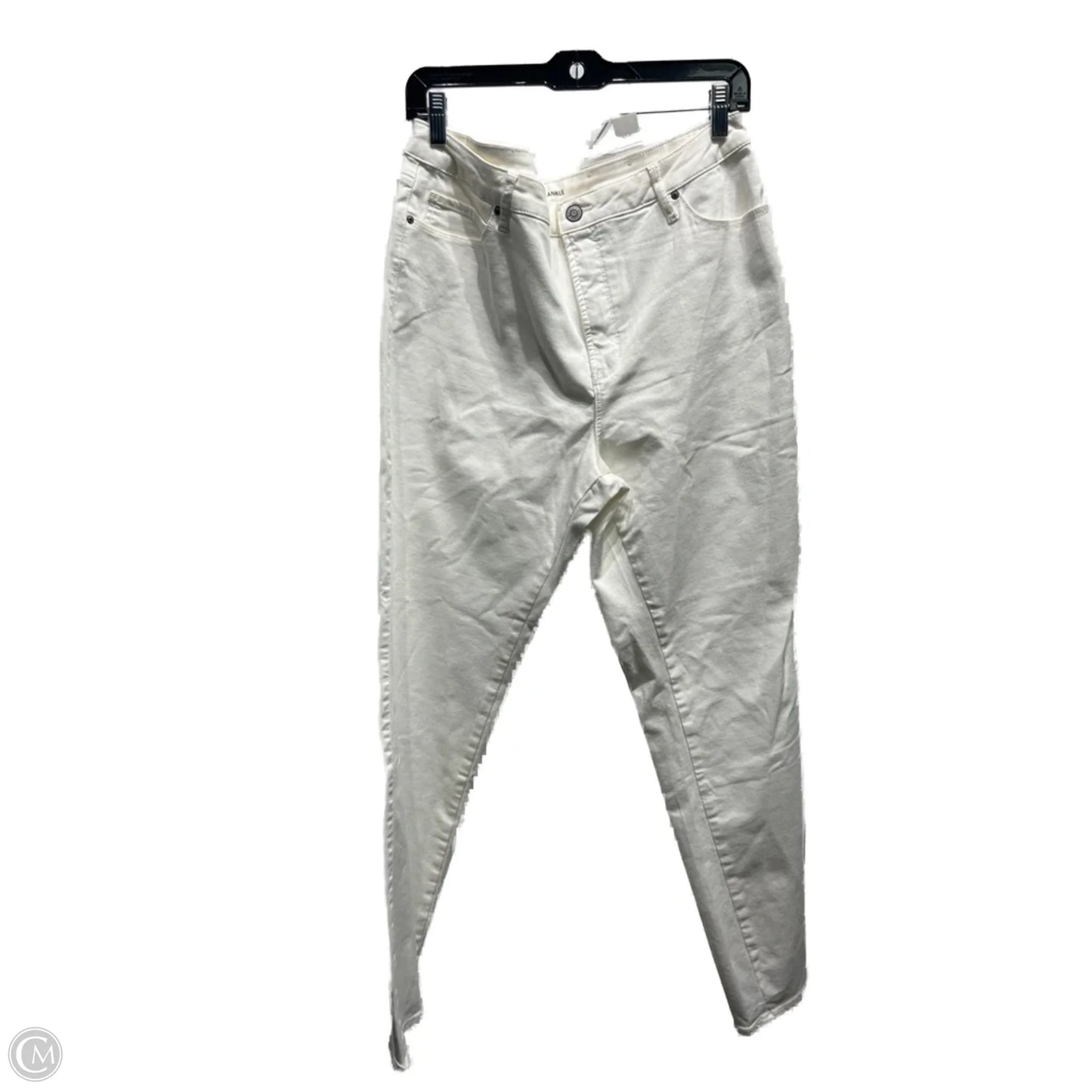 Jeans Straight By Chicos In White Denim, Size: 4