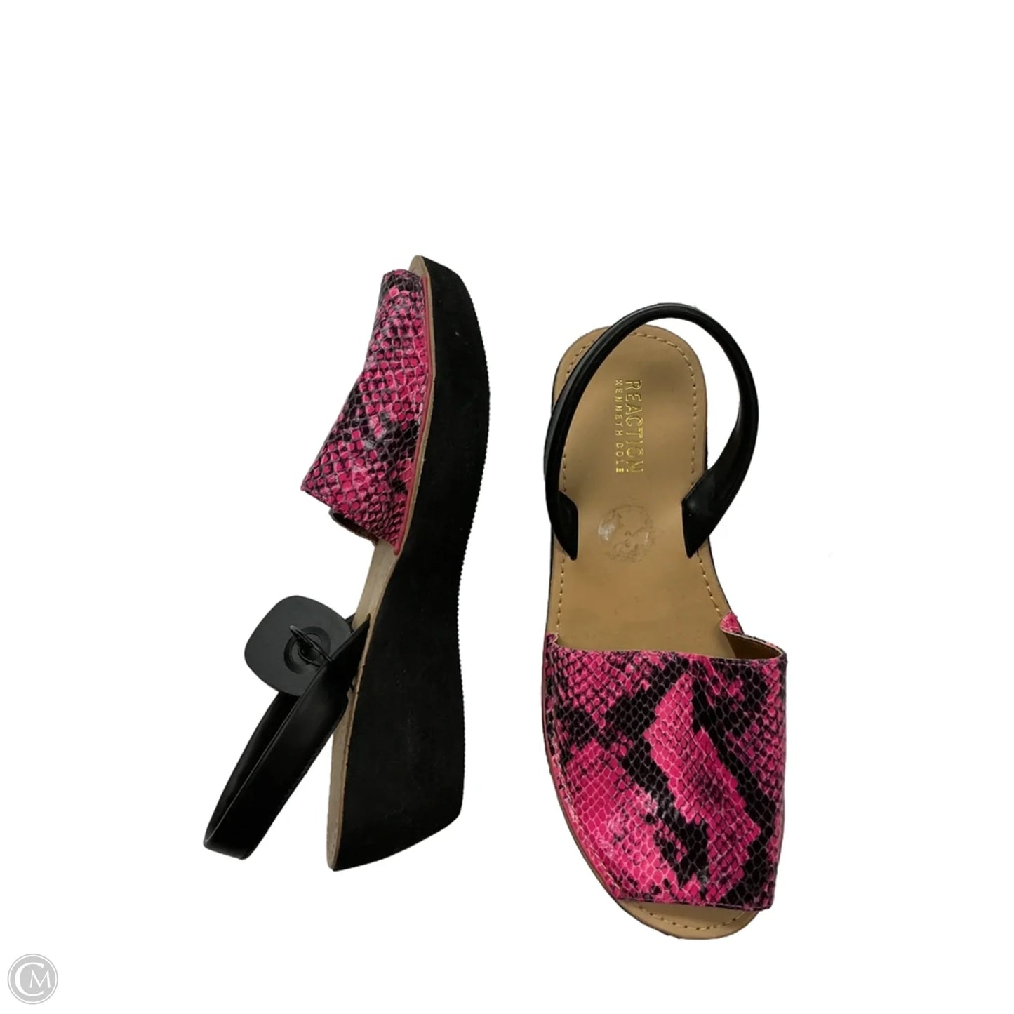 Sandals Flats By Kenneth Cole Reaction In Black & Pink, Size: 9