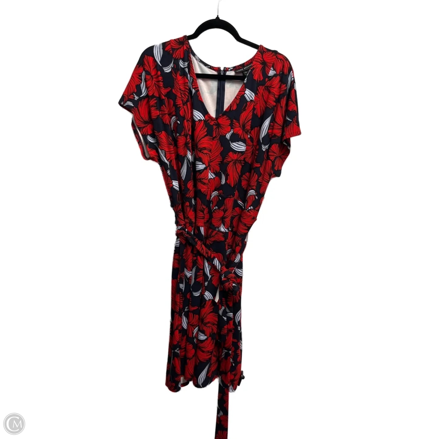 Dress Casual Short By Lane Bryant In Blue Red & White, Size: 1x