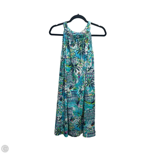 Dress Casual Short By Aryeh In Blue & Green, Size: Xl
