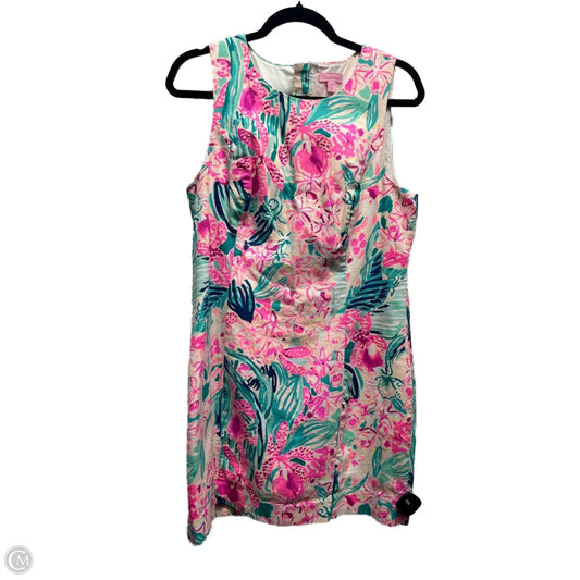 Dress Designer By Lilly Pulitzer In Green & Pink, Size: L
