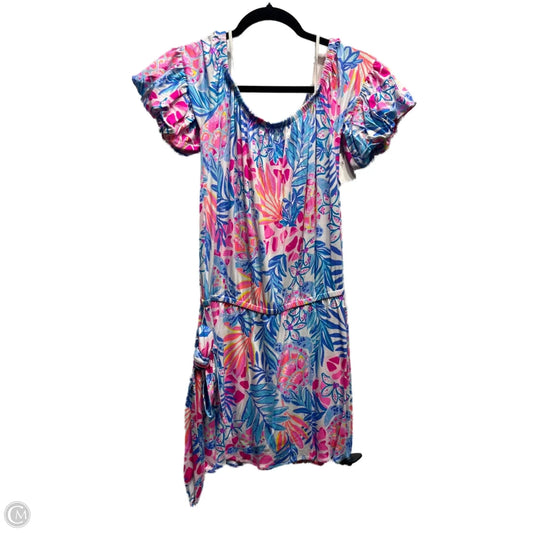 Romper Designer By Lilly Pulitzer In Blue & Pink, Size: S