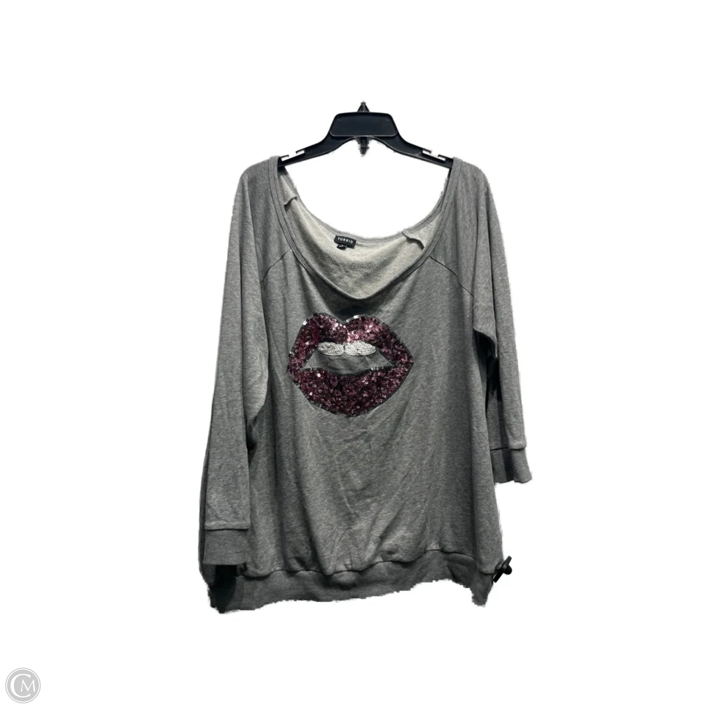 Sweatshirt Crewneck By Torrid In Grey, Size: 3x