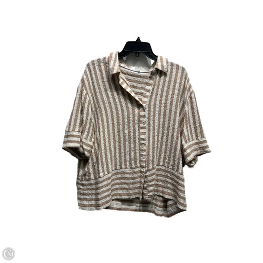 Top Short Sleeve By Jane And Delancey In Brown, Size: Xl