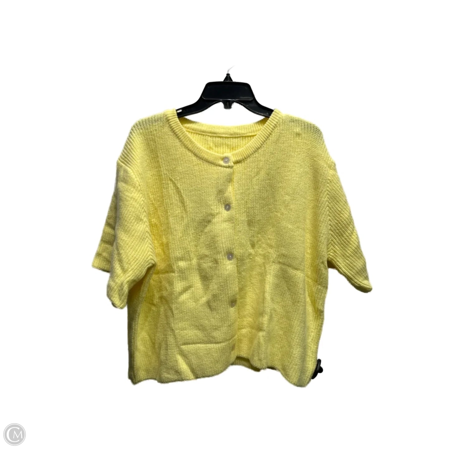 Sweater Cardigan By Clothes Mentor In Yellow, Size: Xl