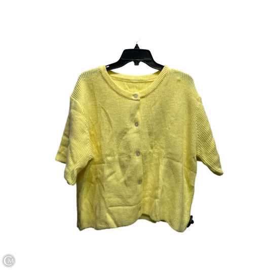 Sweater Cardigan By Clothes Mentor In Yellow, Size: Xl
