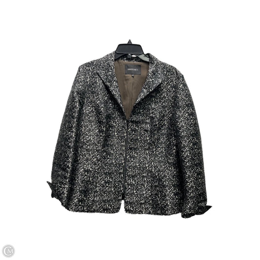 Jacket Designer By Lafayette 148 In Black & Grey, Size: Xl