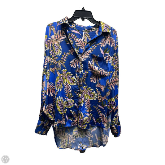 Top Long Sleeve By Free People In Blue, Size: S
