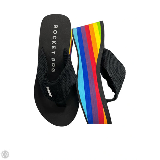 Sandals Heels Platform By Rocket Dogs In Black, Size: 8