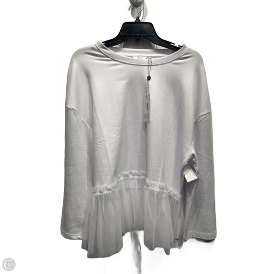 Top Long Sleeve By Kaktus In White, Size: L
