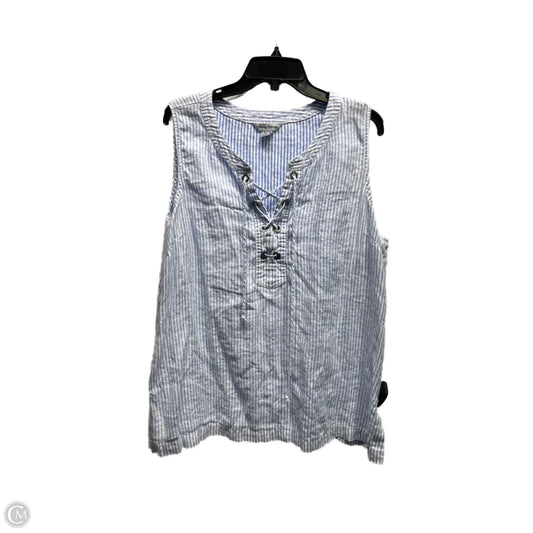 Top Sleeveless By Tommy Bahama In Blue & White, Size: Xl