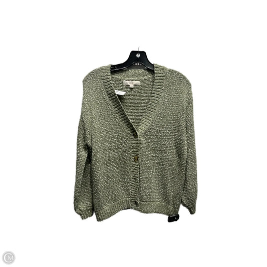 Sweater Cardigan By Loft In Green, Size: S