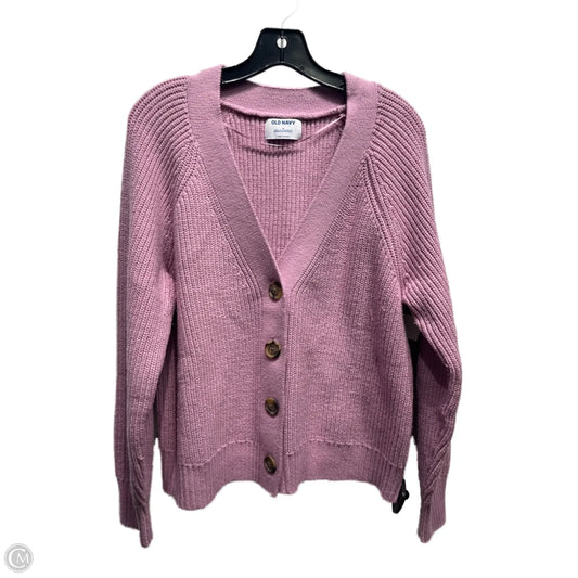 Sweater Cardigan By Old Navy In Purple, Size: M