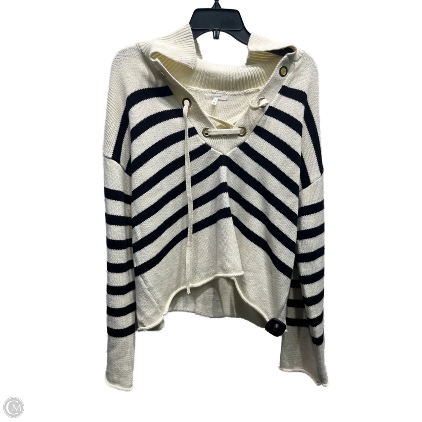 Sweater By Maurices In Black & White, Size: M