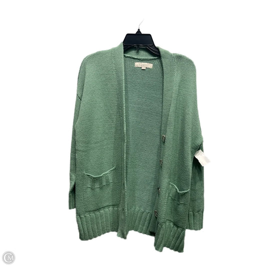 Sweater Cardigan By Loft In Green, Size: M