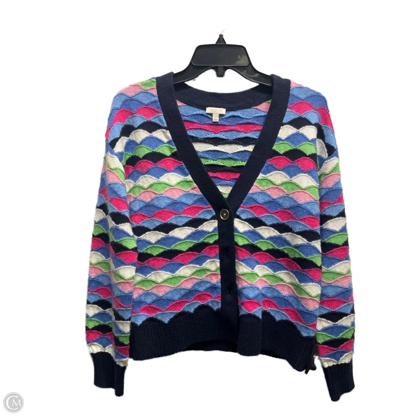 Sweater Cardigan By Talbots In Blue & Pink, Size: S