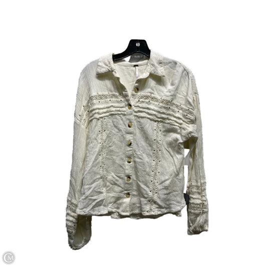 Top Long Sleeve By Free People In Cream, Size: S