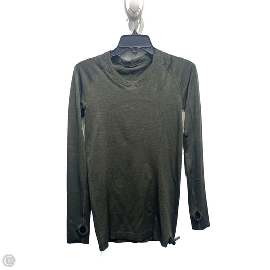 Athletic Top Long Sleeve Crewneck By Lululemon In Green, Size: S