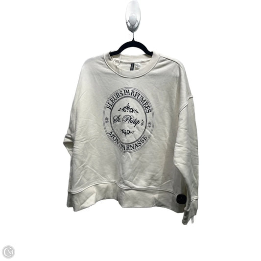 Sweatshirt Crewneck By Divided In Black & White, Size: Xl