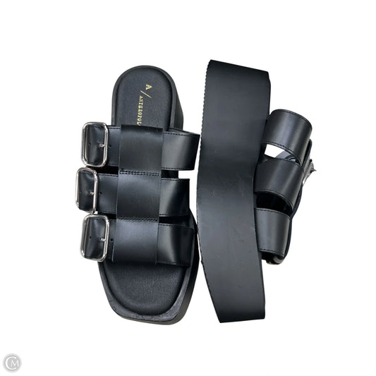 Sandals Flats By Anthropologie In Black, Size: 7