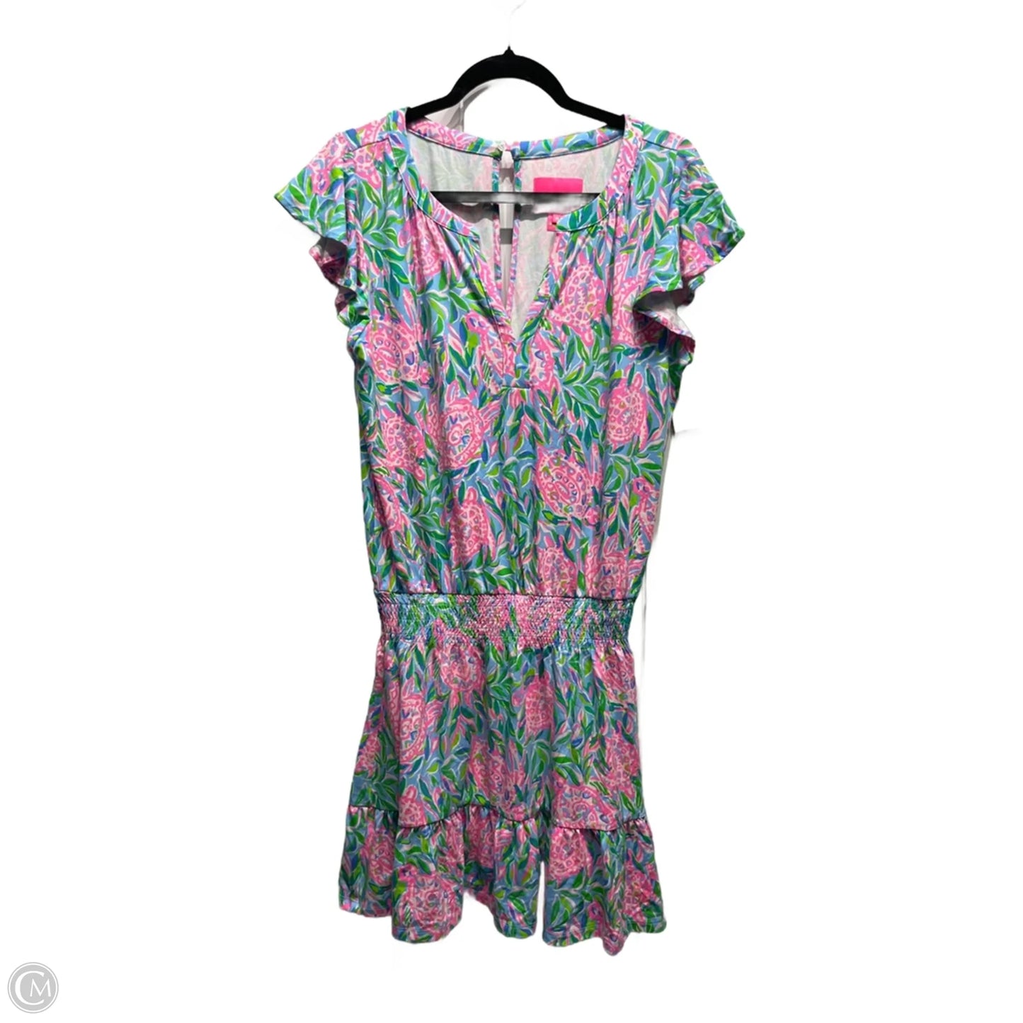 Dress Designer By Lilly Pulitzer In Green & Pink, Size: M