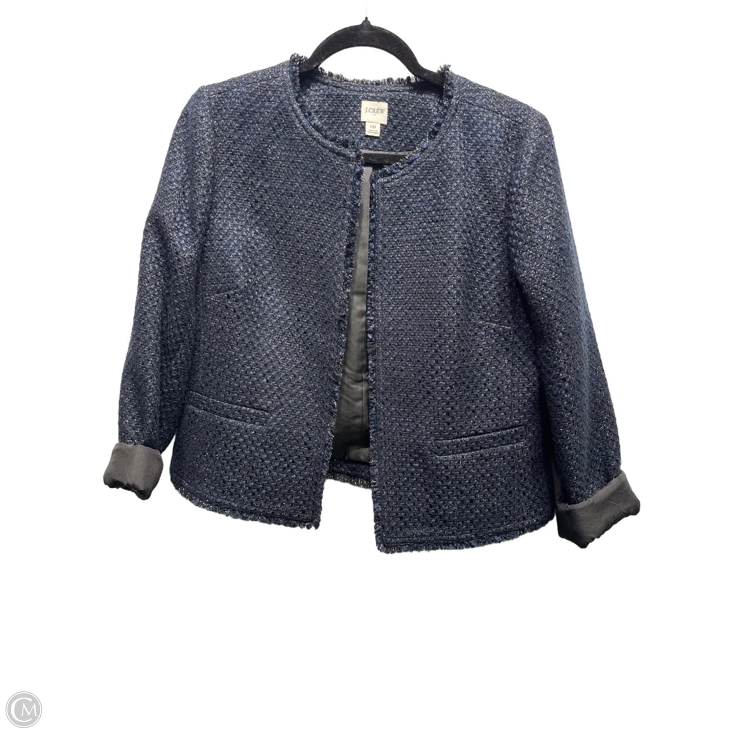 Blazer By J. Crew In Black & Blue, Size: M