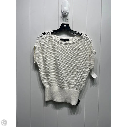 Sweater Short Sleeve By White House Black Market In Cream, Size: Xs