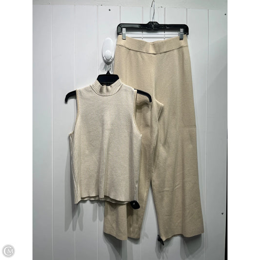 Pants Set 2pc By Marled In Tan, Size: M