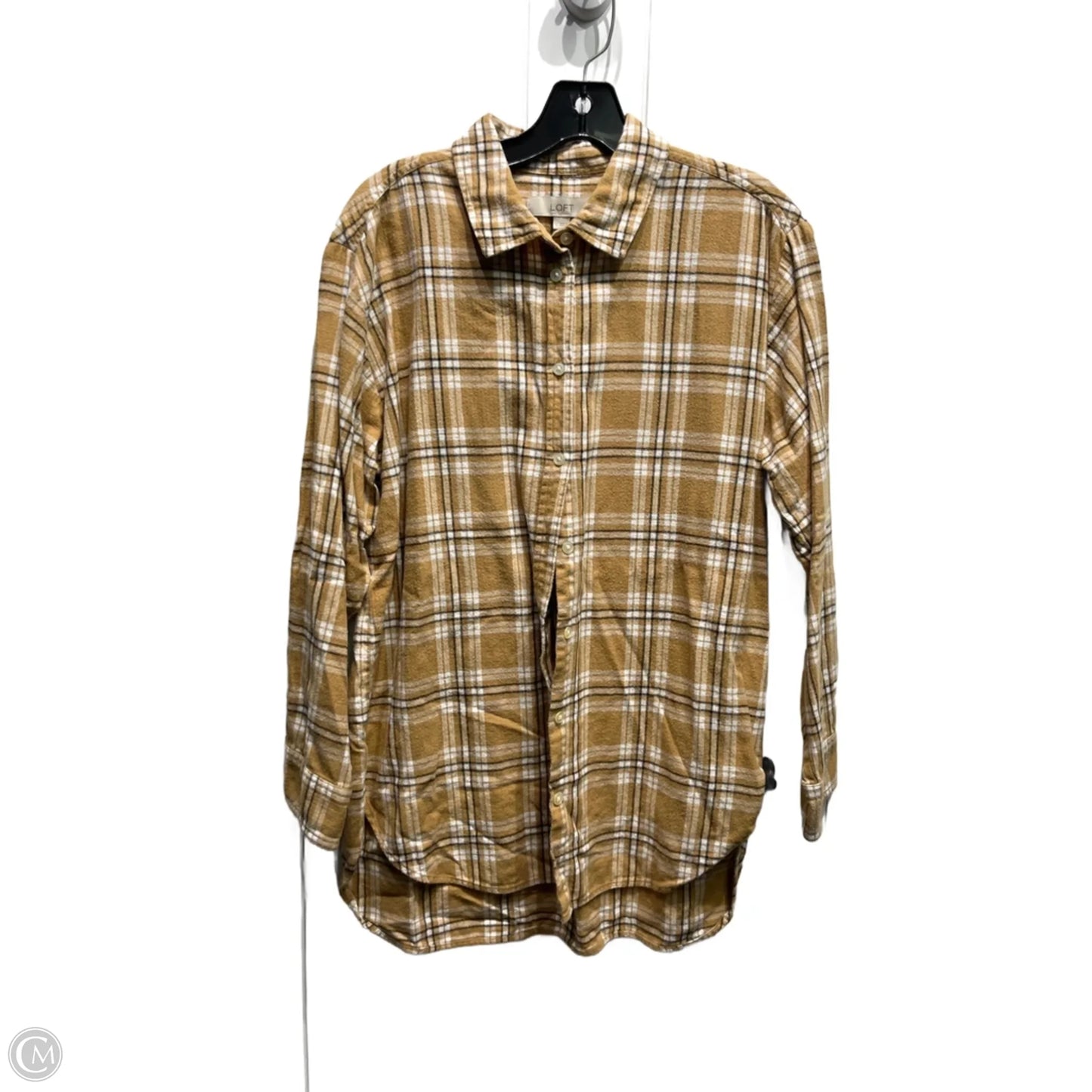 Top Long Sleeve By Loft In Brown, Size: L