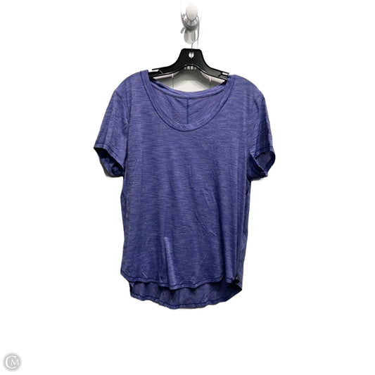 Athletic Top Short Sleeve By Lululemon In Purple, Size: M