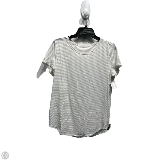 Athletic Top Short Sleeve By Lululemon In White, Size: M