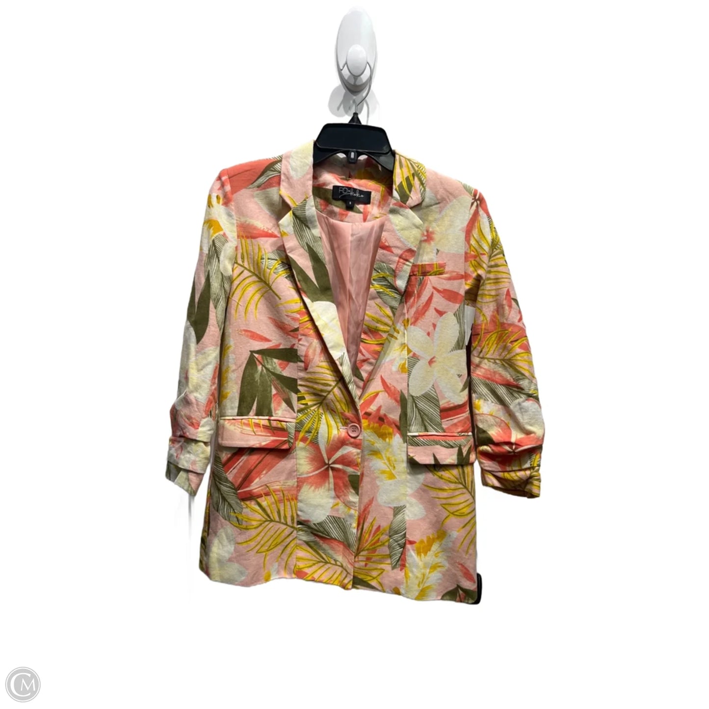 Blazer By RD In Pink & Yellow, Size: S