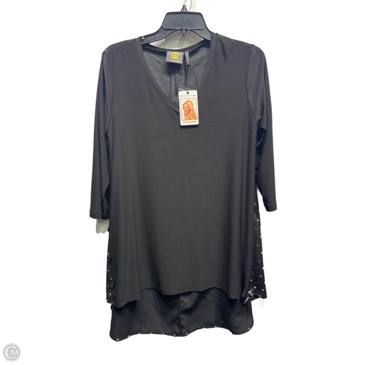 Tunic Long Sleeve By VECCELI In Black, Size: M