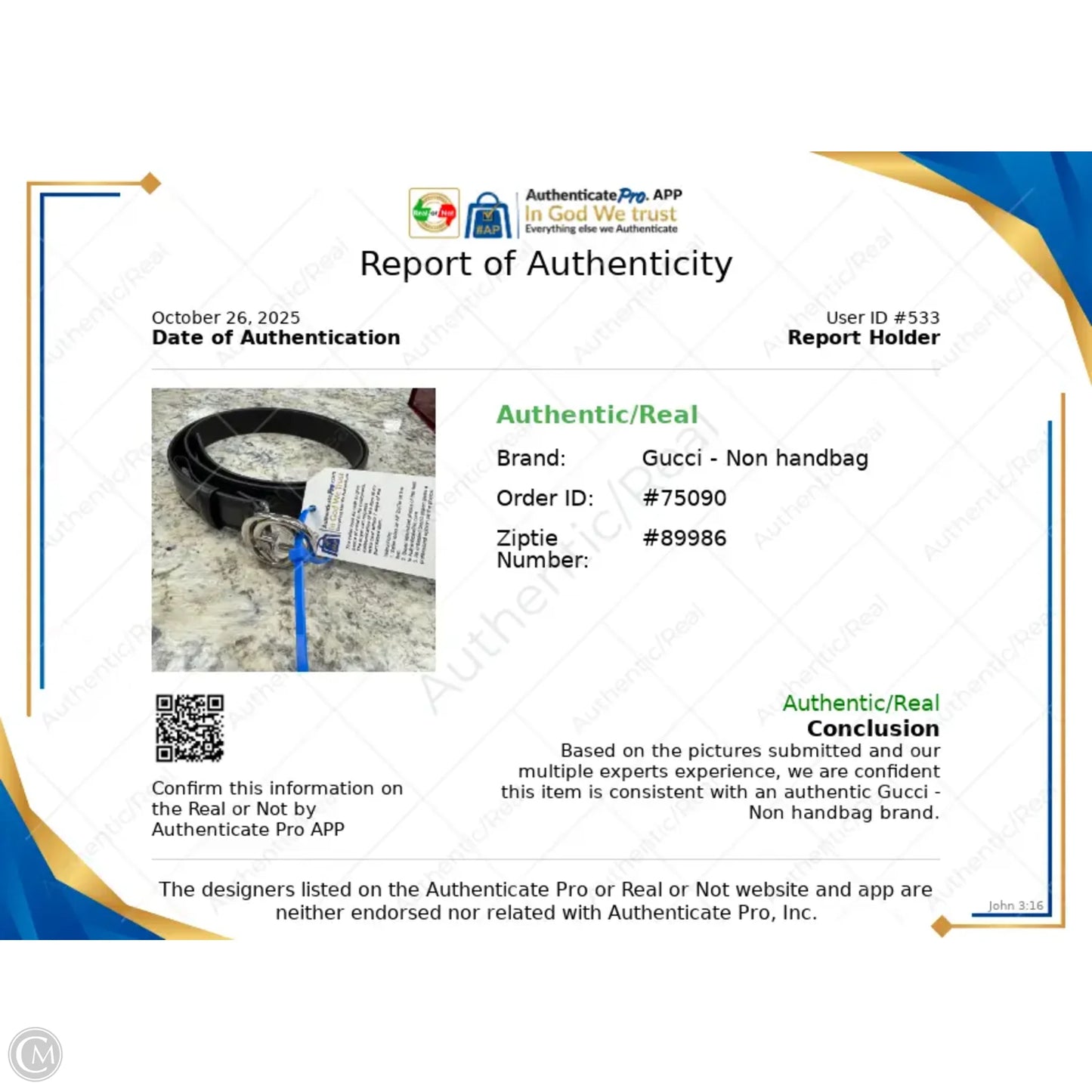 Belt Luxury Designer By Gucci