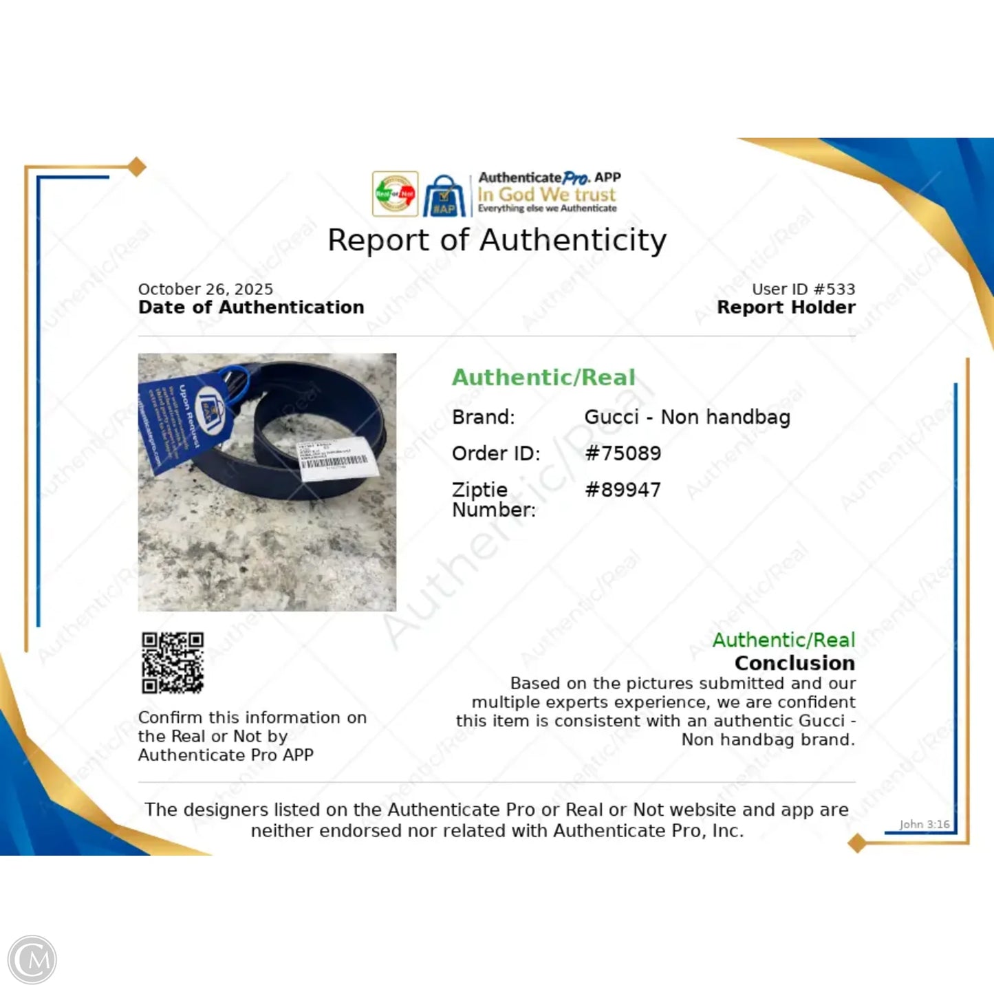 Belt Luxury Designer By Gucci