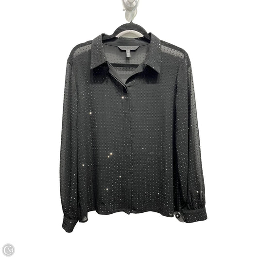 Blouse Long Sleeve By White House Black Market In Black, Size: M