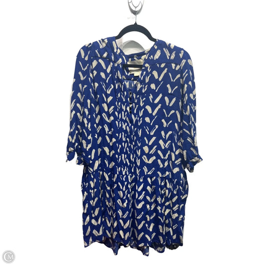 Dress Casual Short By Maeve In Blue & White, Size: S