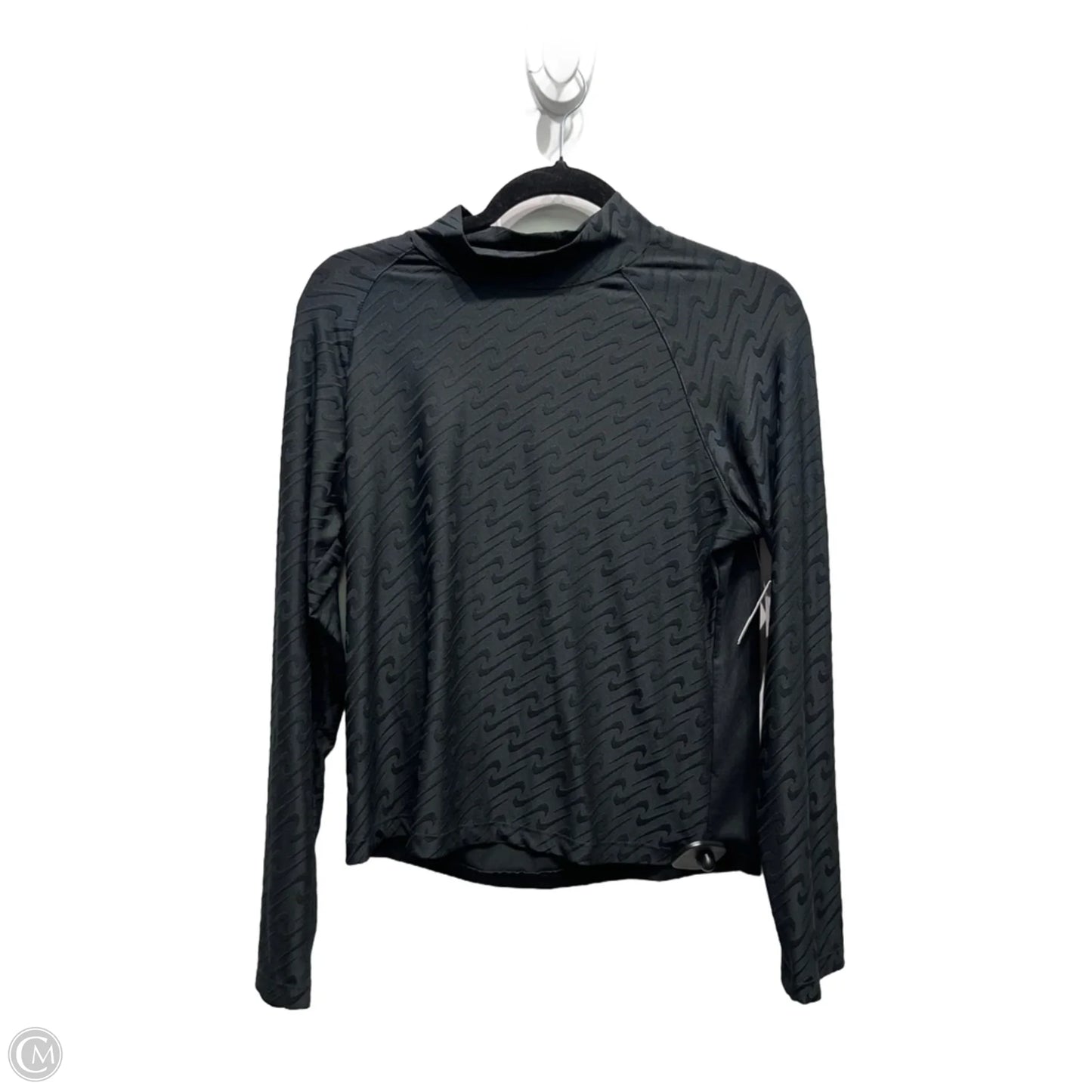Athletic Top Long Sleeve Collar By Nike Apparel In Black, Size: L