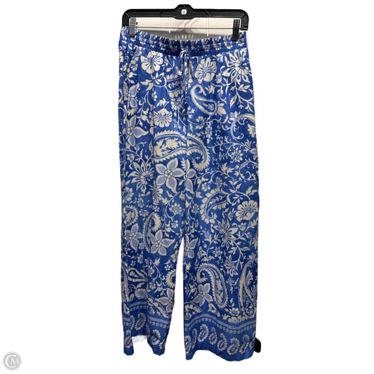 Pants Wide Leg By Karen Kane In Blue & White, Size: S