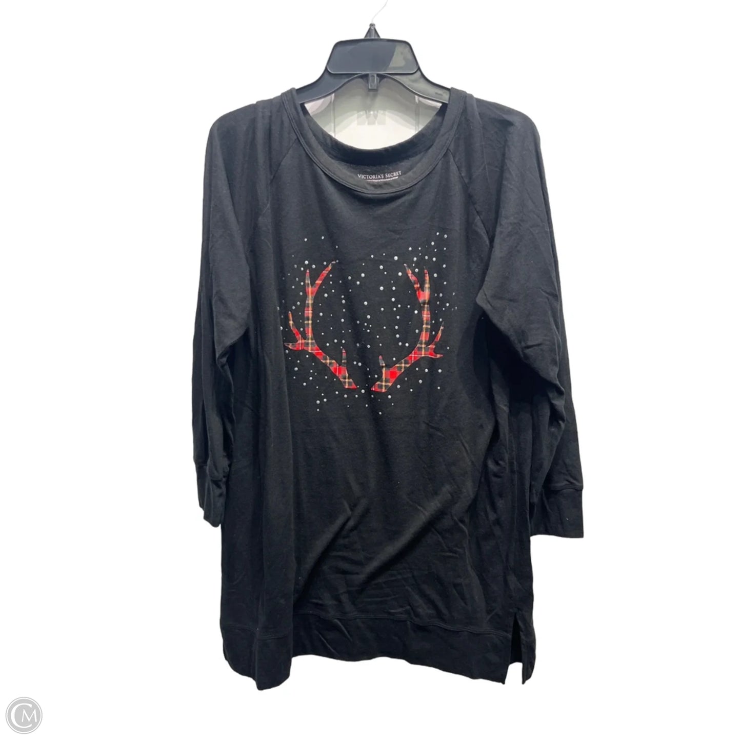 Tunic Long Sleeve By Victorias Secret In Black, Size: L