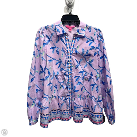 Top Long Sleeve Designer By Lilly Pulitzer In Purple, Size: S