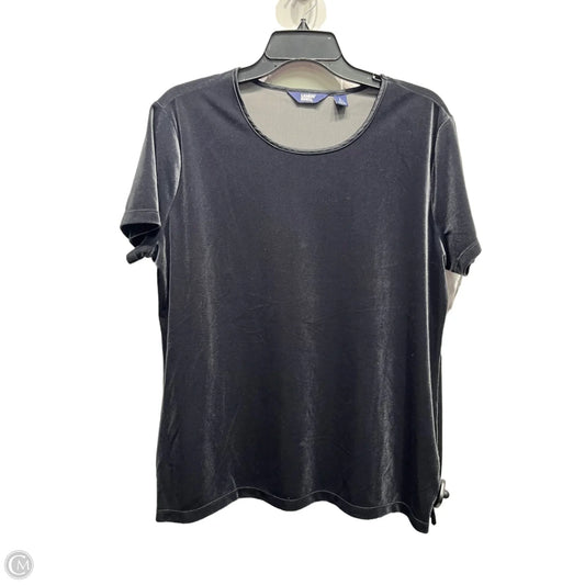 Top Short Sleeve By Lands End In Grey, Size: L