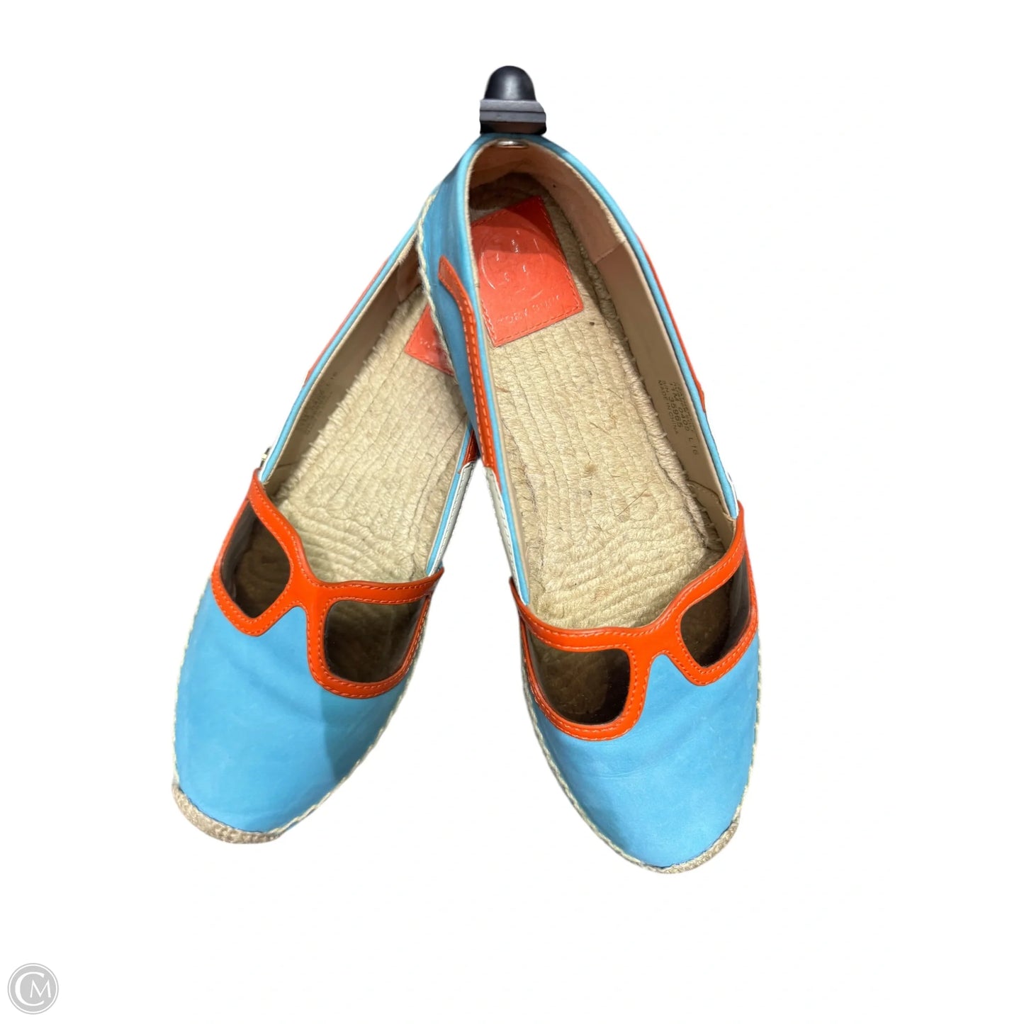 Shoes Designer By Tory Burch In Blue & Orange, Size: 11