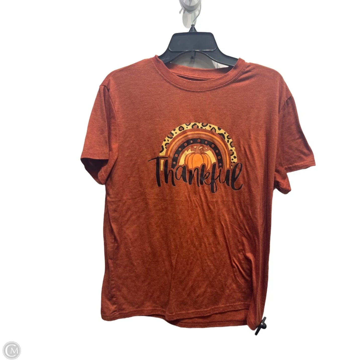 Top Short Sleeve By Shein In Orange, Size: L