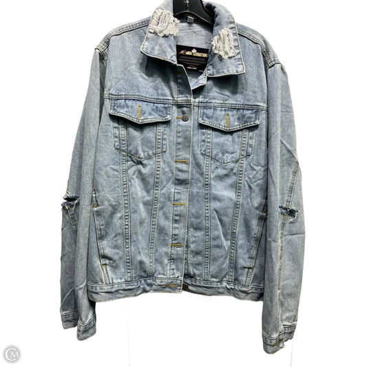 Jacket Denim By WREN AND GLORY In Blue Denim, Size: L