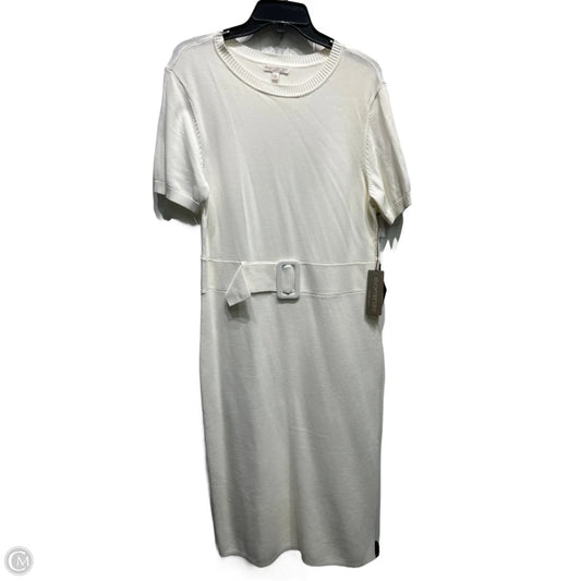 Dress Casual Short By Eva Mendes In Cream, Size: Xl