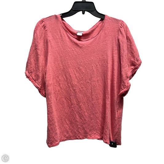 Top Short Sleeve By Chicos In Pink, Size: Xl