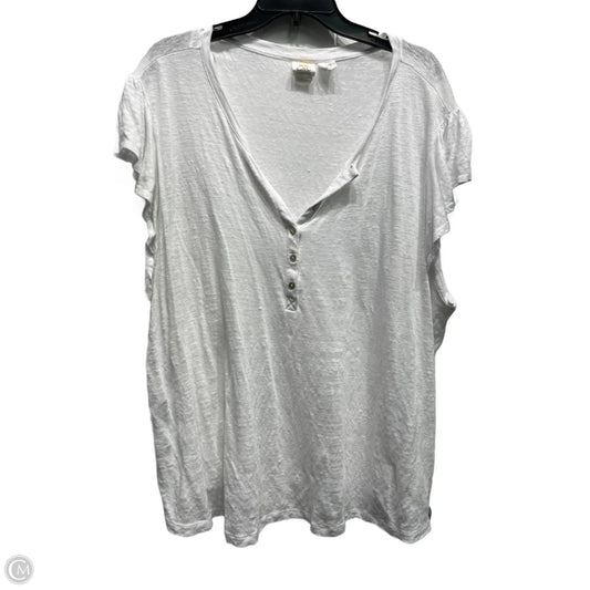 Top Short Sleeve By C And C In White, Size: 3x