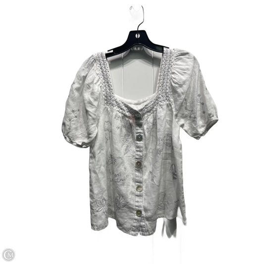 Top Short Sleeve By Johnny Was In White, Size: S